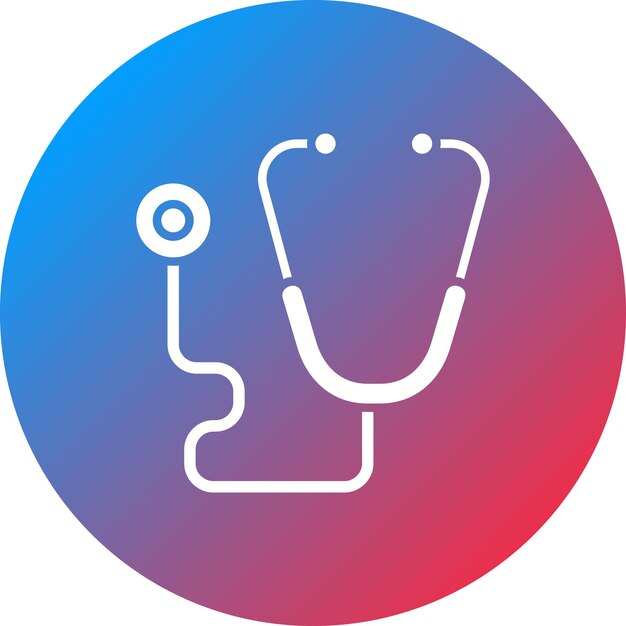 Imagen vectorial del icono del fonendoscopio Se puede utilizar para la educación