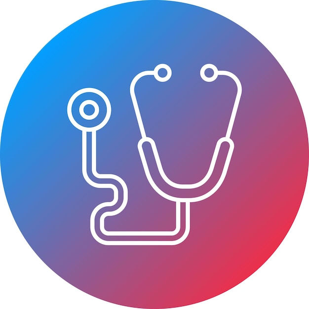 Imagen vectorial del icono del fonendoscopio Se puede utilizar para la educación