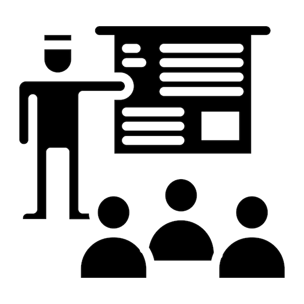 Imagen vectorial del icono de formación Puede utilizarse para el currículum vitae