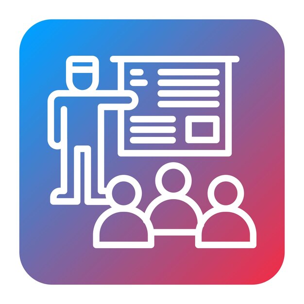 Imagen vectorial del icono de formación Puede utilizarse para el currículum vitae
