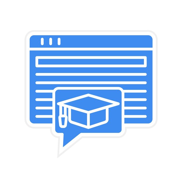 Imagen vectorial del icono del foro de educación Se puede utilizar para la educación en línea