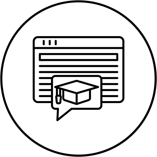 Imagen vectorial del icono del foro de educación Se puede utilizar para la educación en línea