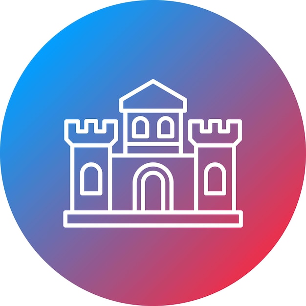 Imagen vectorial del icono de la fortaleza Se puede usar para la historia