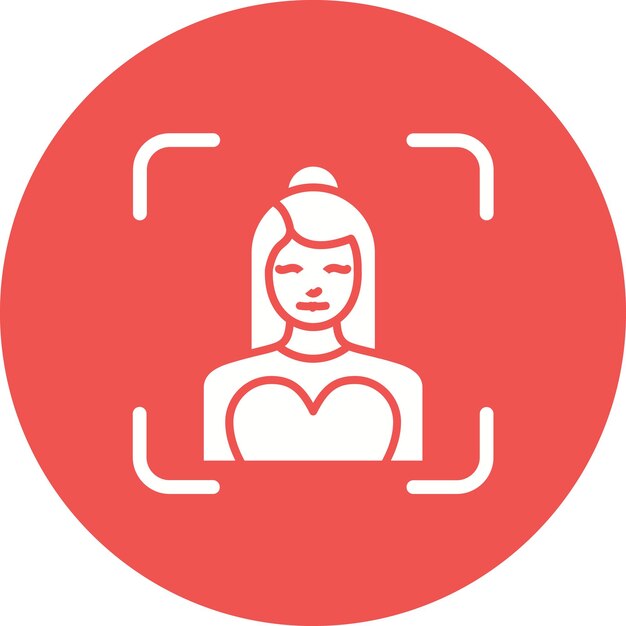 Imagen vectorial del icono de la foto de la cabeza Se puede usar para la agencia de modelos