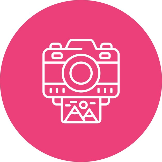 Imagen vectorial de icono de fotografía Se puede utilizar para el diseño