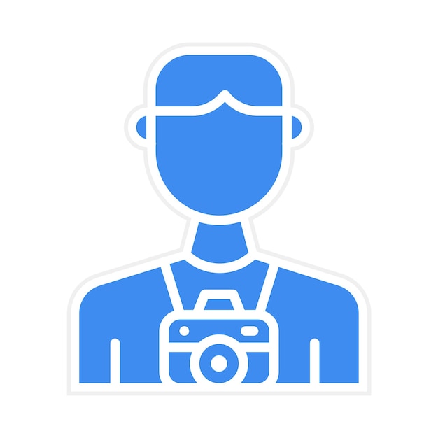 Imagen vectorial del icono del fotógrafo Se puede utilizar para la economía Gig
