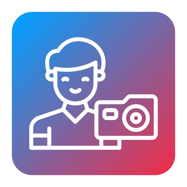 Imagen vectorial del icono del fotógrafo Se puede utilizar para las tribus urbanas