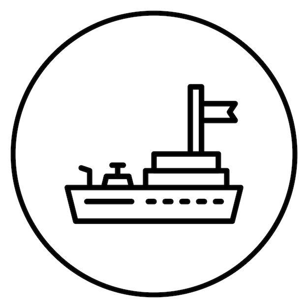 La imagen vectorial del icono de la fragata del Reino se puede usar para el Imperio