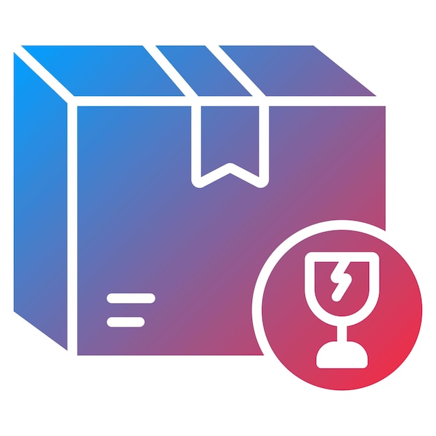Imagen vectorial de icono frágil Se puede utilizar para el envío