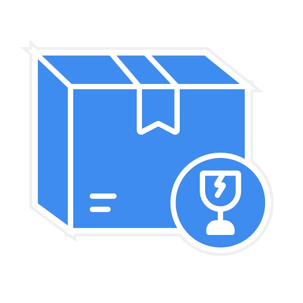 Imagen vectorial de icono frágil Se puede utilizar para el envío