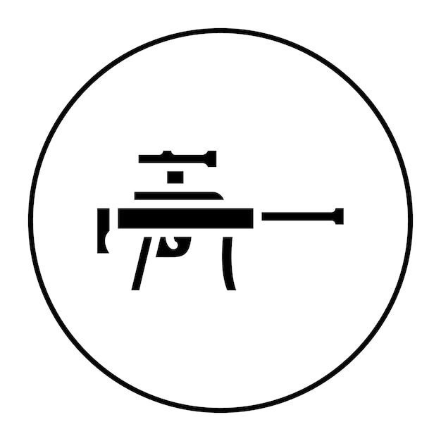 La imagen vectorial del icono del francotirador se puede usar para disparar