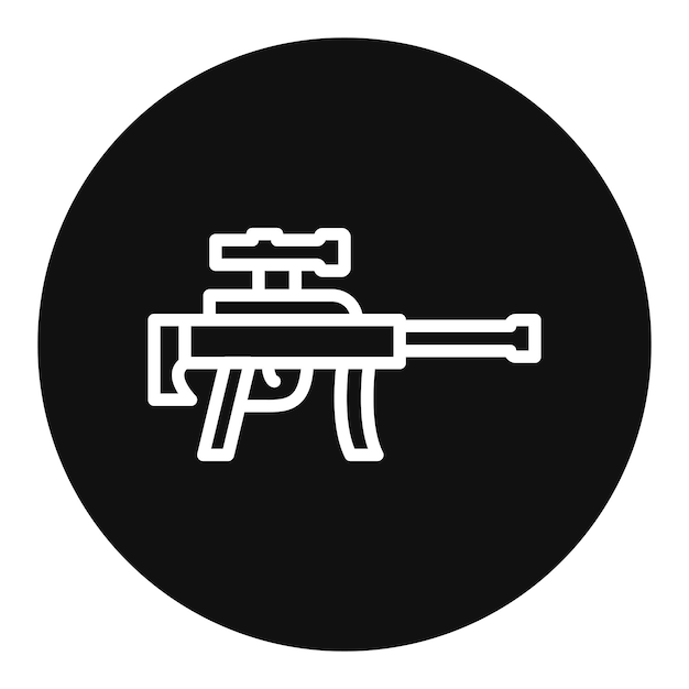 La imagen vectorial del icono del francotirador se puede usar para disparar