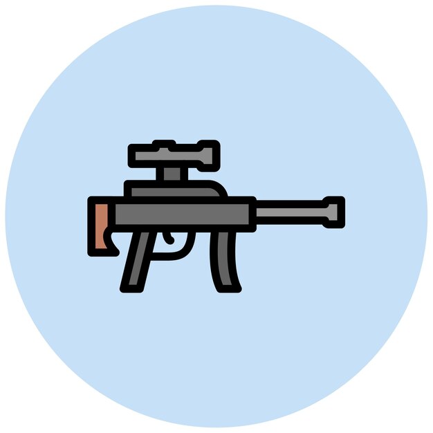 La imagen vectorial del icono del francotirador se puede usar para disparar