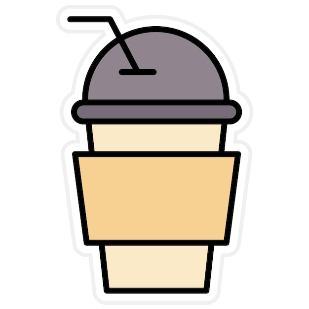 Imagen vectorial del icono de Frappe Se puede usar para Coffee Shop
