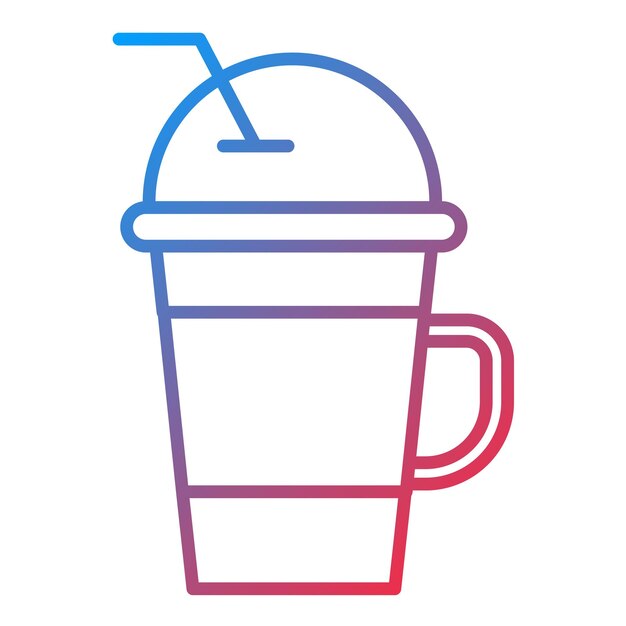 Imagen vectorial del icono de Frappuccino Se puede usar para Coffee Shop