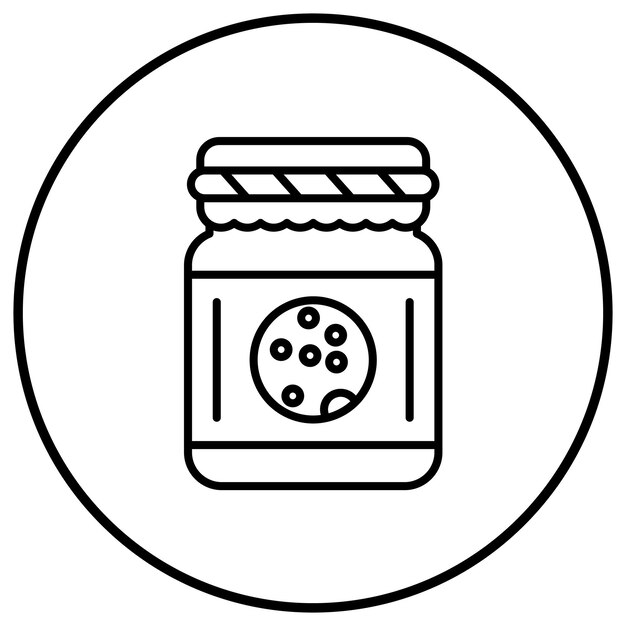 Imagen vectorial del icono del frasco de galletas Se puede usar para la panadería
