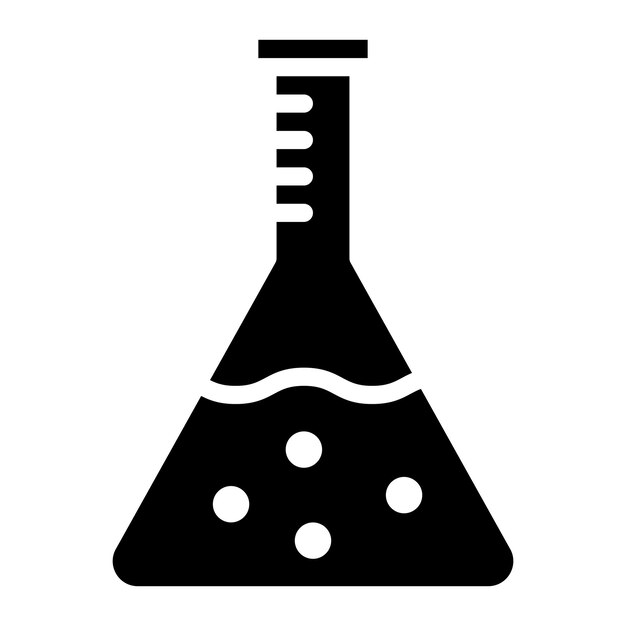 Imagen vectorial del icono del frasco de laboratorio Puede utilizarse para la tuberculosis