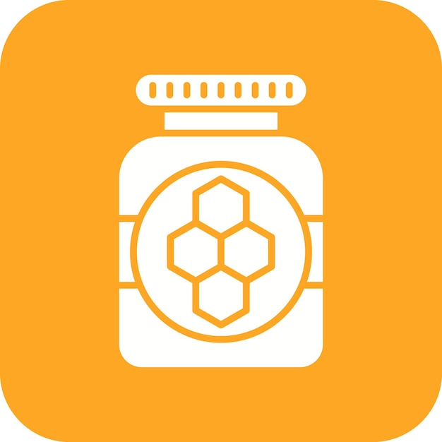 Vector imagen vectorial del icono del frasco de miel se puede utilizar para la agricultura y la jardinería