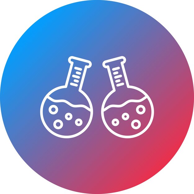 Imagen vectorial del icono del frasco Se puede usar para química