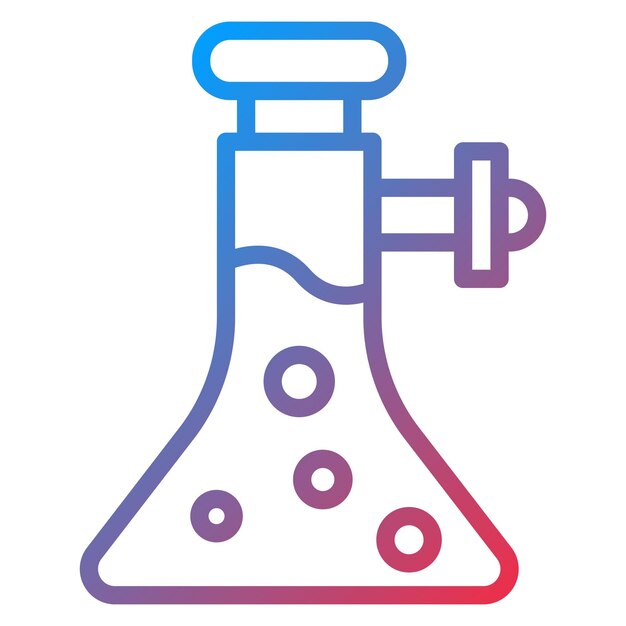 Imagen vectorial del icono del frasco de succión Se puede utilizar para la ciencia