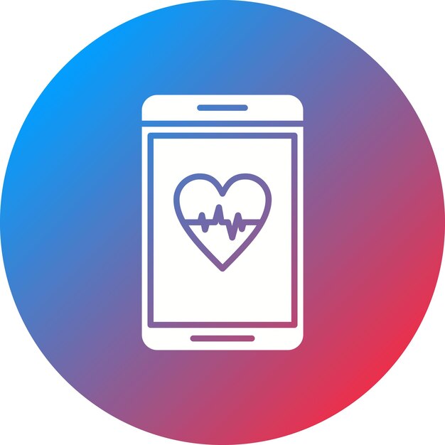 Imagen vectorial del icono de la frecuencia cardíaca Se puede usar para la aplicación de entrenamiento