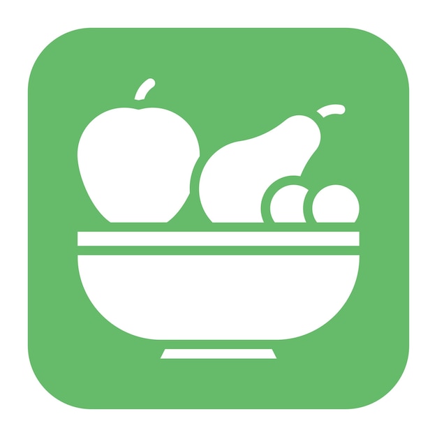 Imagen vectorial del icono de Fruit Bowl Se puede usar para el Brunch