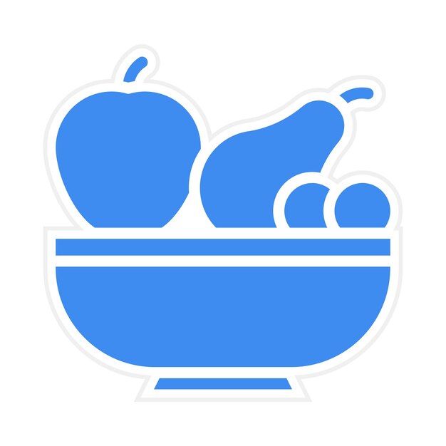 Imagen vectorial del icono de Fruit Bowl Se puede usar para el Brunch