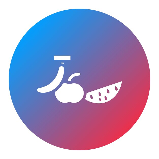 Imagen vectorial del icono de la fruta Se puede usar para estilos de vida