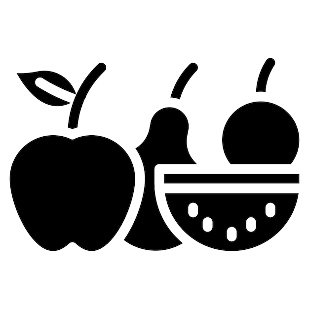 Imagen vectorial del icono de la fruta Se puede utilizar para el bienestar físico