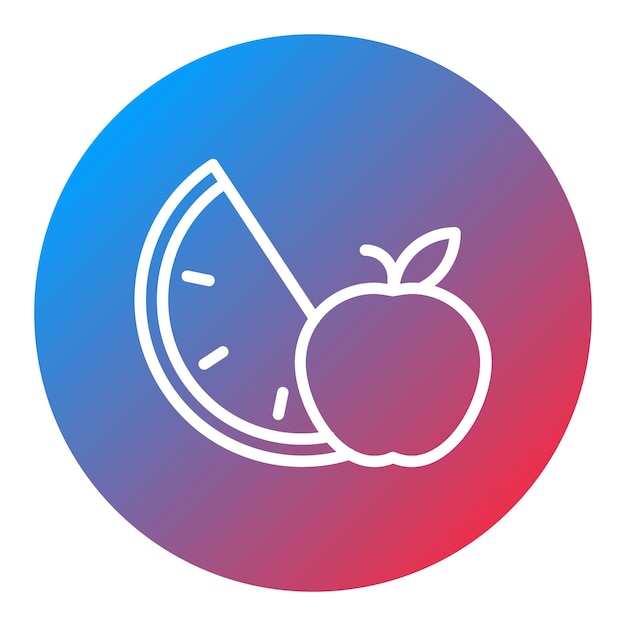 La imagen vectorial del icono de la fruta se puede utilizar para la nutrición