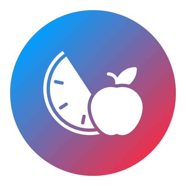 La imagen vectorial del icono de la fruta se puede utilizar para la nutrición