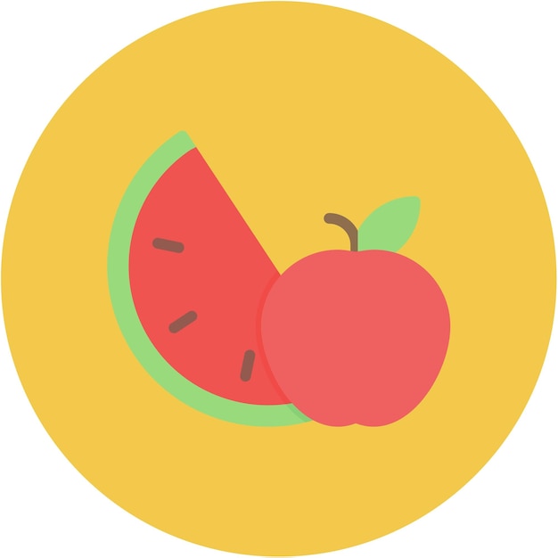 La imagen vectorial del icono de la fruta se puede utilizar para la nutrición