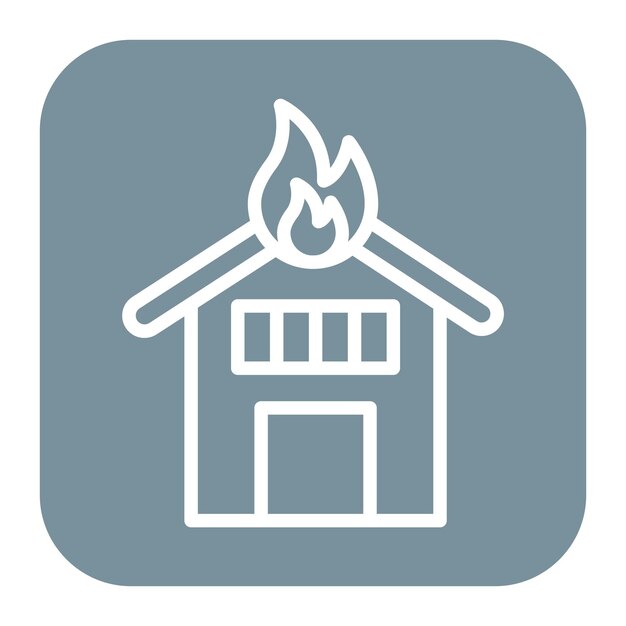La imagen vectorial del icono de fuego se puede usar para sin techo