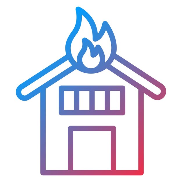 La imagen vectorial del icono de fuego se puede usar para sin techo