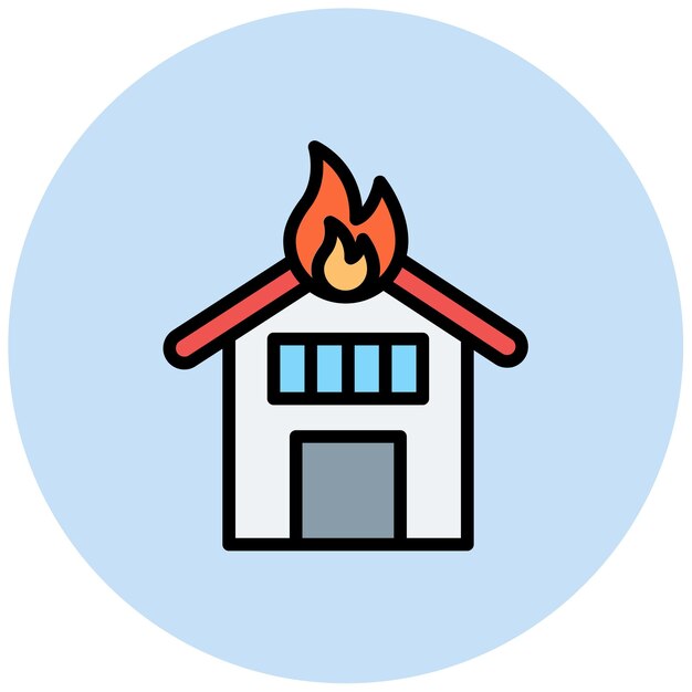 La imagen vectorial del icono de fuego se puede usar para sin techo