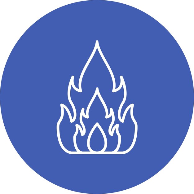 Imagen vectorial del icono de fuego Se puede utilizar para estacional