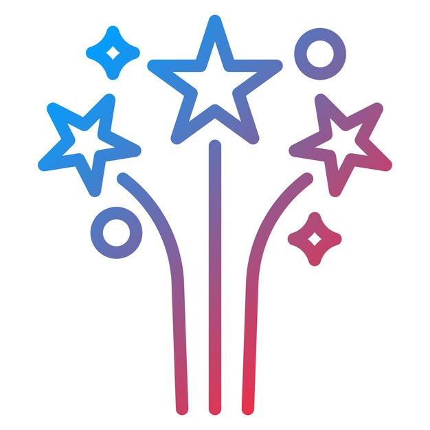 Imagen vectorial del icono de fuegos artificiales del aniversario Se puede usar para el aniversario