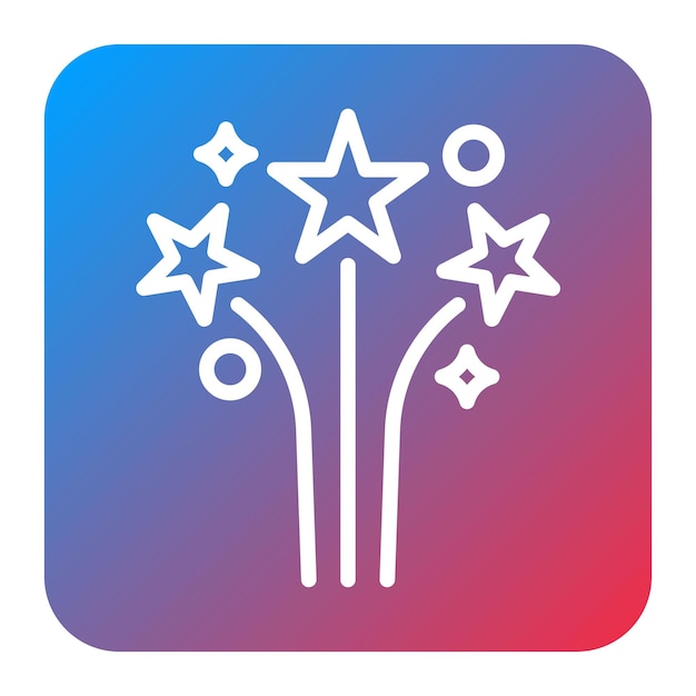 Imagen vectorial del icono de fuegos artificiales del aniversario Se puede usar para el aniversario