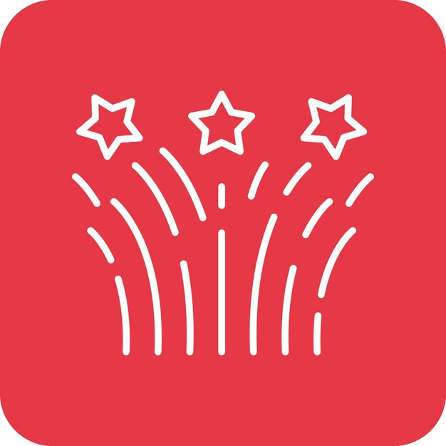 Imagen vectorial de icono de fuegos artificiales de bodas Se puede usar para bodas