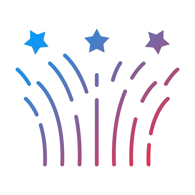 Imagen vectorial de icono de fuegos artificiales de bodas Se puede usar para bodas