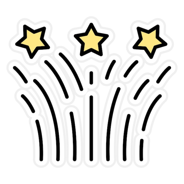 Imagen vectorial de icono de fuegos artificiales de bodas Se puede usar para bodas