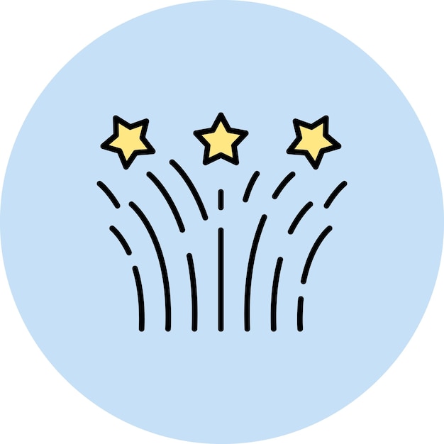 Imagen vectorial de icono de fuegos artificiales de bodas Se puede usar para bodas