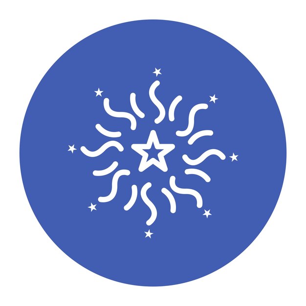 Imagen vectorial del icono de fuegos artificiales Se puede usar para el Carnaval