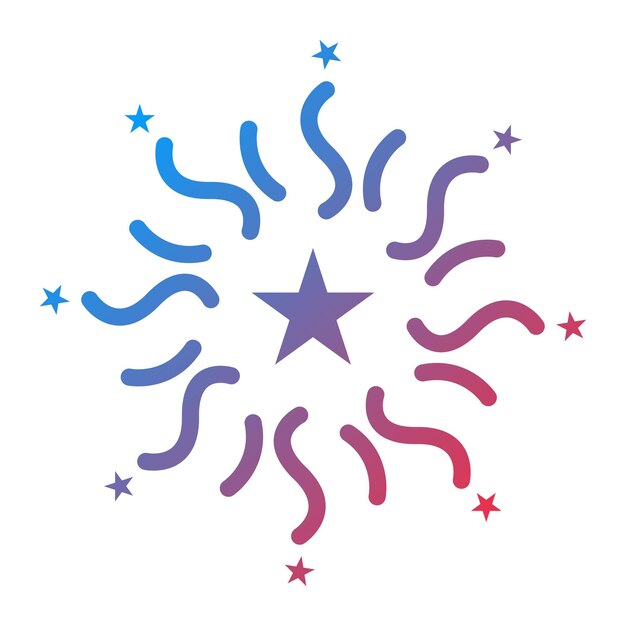 Imagen vectorial del icono de fuegos artificiales Se puede usar para el Carnaval