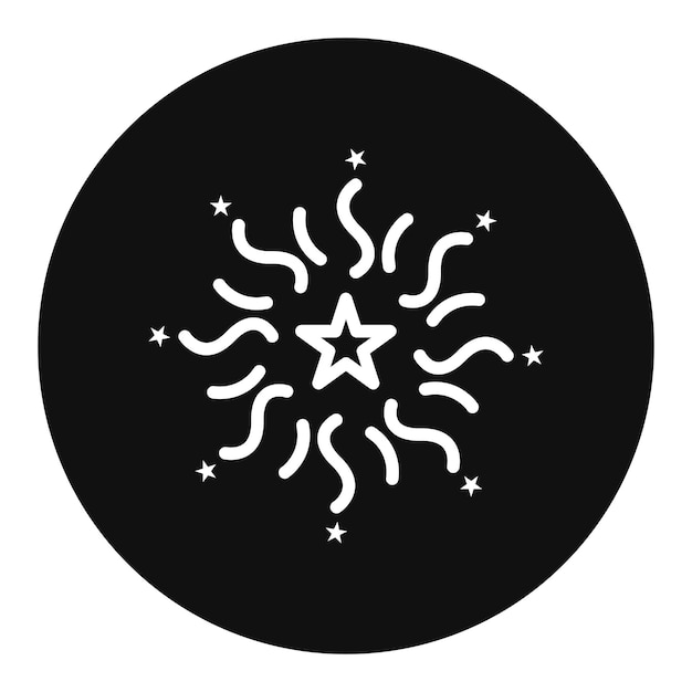 Imagen vectorial del icono de fuegos artificiales Se puede usar para el Carnaval