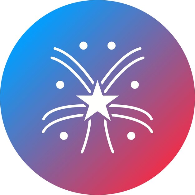 Imagen vectorial del icono de fuegos artificiales Se puede usar para cumpleaños