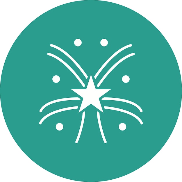 Imagen vectorial del icono de fuegos artificiales Se puede usar para cumpleaños