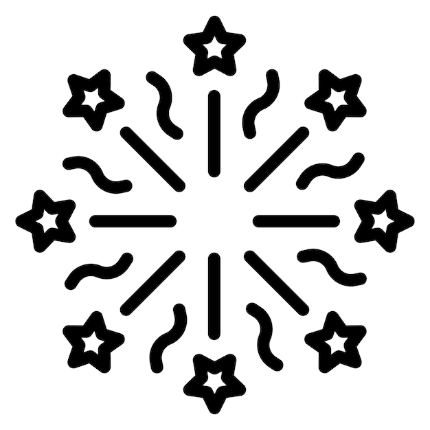 Imagen vectorial del icono de fuegos artificiales Se puede usar para Festa Junina