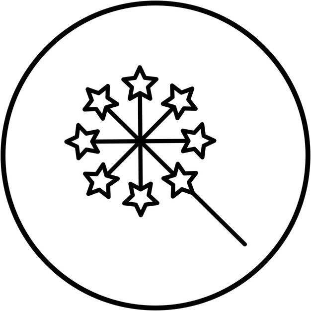 Imagen vectorial del icono de fuegos artificiales Se puede usar para fiestas y celebraciones