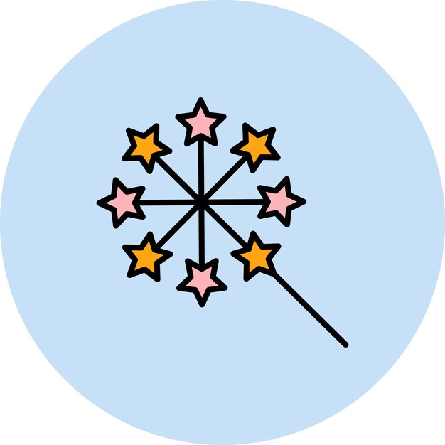Imagen vectorial del icono de fuegos artificiales Se puede usar para fiestas y celebraciones